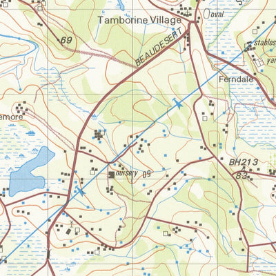 Geoscience Australia Tamborine (9542-3) digital map