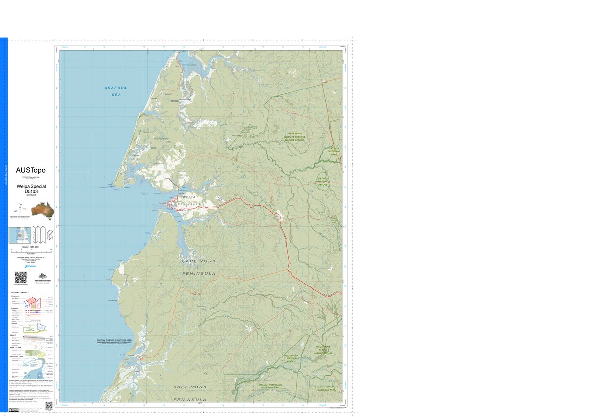 Weipa Special D5403 Map by Geoscience Australia | Avenza Maps