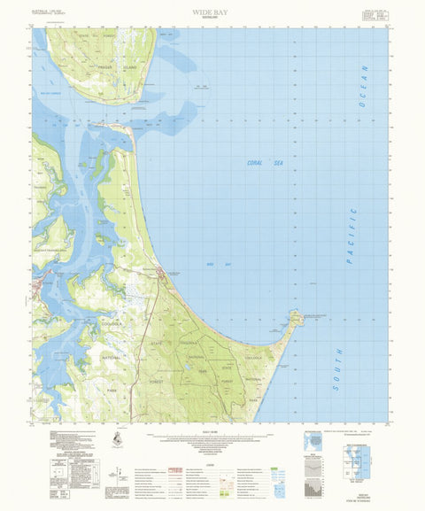 Geoscience Australia Wide Bay (9546-3) digital map