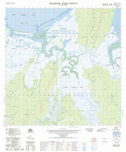 Geoscience Australia Wildman River North (5373-3) digital map