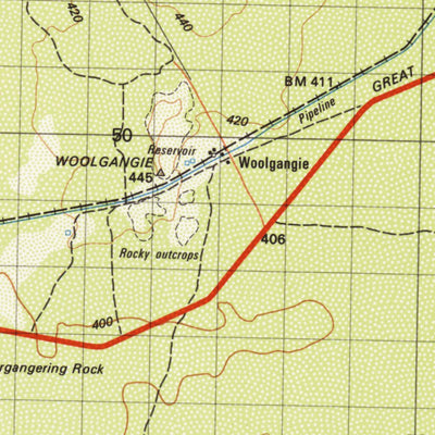 Geoscience Australia Woolgangie (3035) digital map