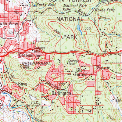 Geoscience Australia Wooroloo (2134) digital map