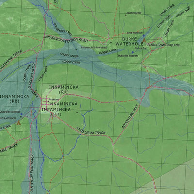 Getlost Maps Getlost Map 7042 INNAMINCKA Topographic Map V13 1:75,000 bundle exclusive