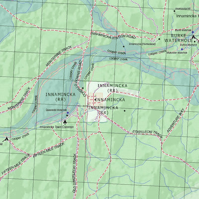 Getlost Maps Getlost Map 7042 INNAMINCKA Topographic Map V14d 1:75,000 bundle exclusive