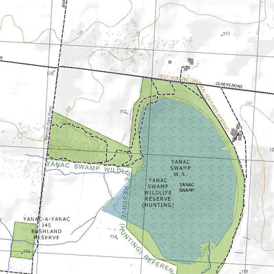 Getlost Maps Getlost Map 7125-1 YANAC Victoria Topographic Map V16b 1:25,000 digital map