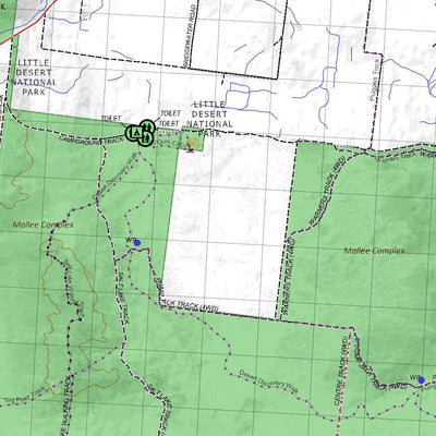 Getlost Maps Getlost Map 7125-7225 KANIVA-NHILL Victoria Topographic Map V16b 1:75,000 digital map