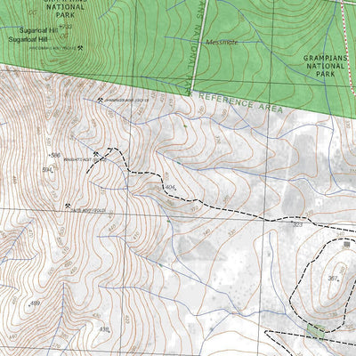 Getlost Maps Getlost Map 7423-3 WATGANIA Victoria Topographic Map V16b 1:25,000 digital map