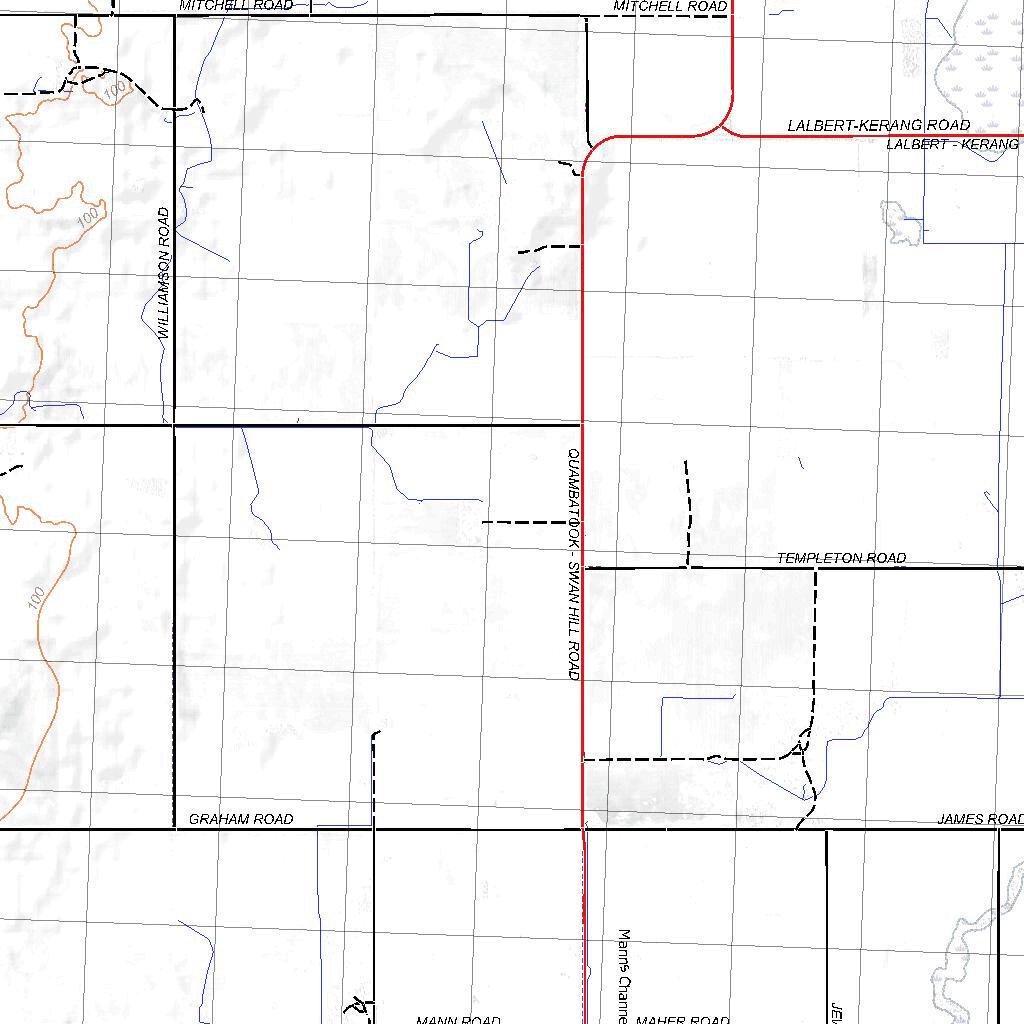 Getlost Map 7526-7626 LALBERT-KERANG Victoria Topographic Map V16b 1: ...