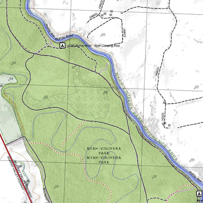 Getlost Maps Getlost Map 7527-1 NYAH Victoria Topographic Map V16b 1:25,000 digital map