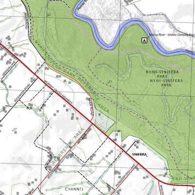 Getlost Maps Getlost Map 7527-1 NYAH Victoria Topographic Map V16b 1:25,000 digital map