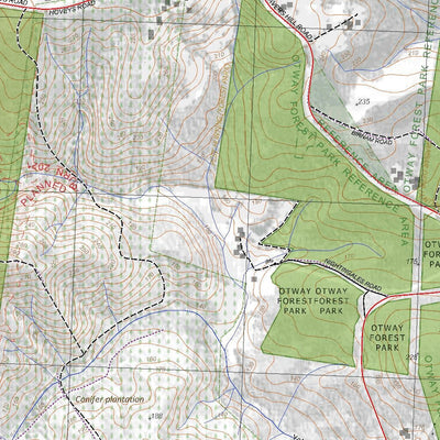 Getlost Maps Getlost Map 7621-3 COLAC Victoria Topographic Map V16b 1:25,000 digital map