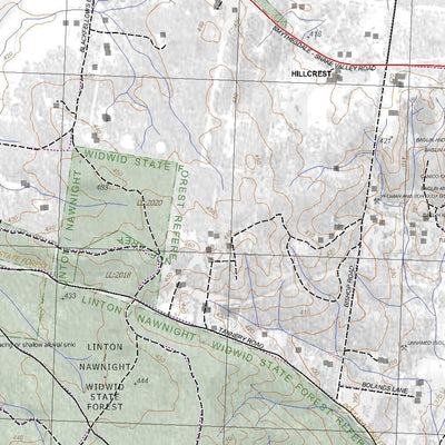 Getlost Maps Getlost Map 7622-4 LINTON Victoria Topographic Map V16b 1:25,000 digital map