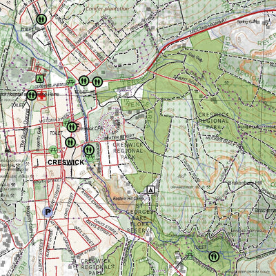 Getlost Maps Getlost Map 7623-2 CRESWICK Victoria Topographic Map V16b 1:25,000 digital map