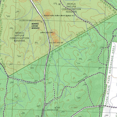 Getlost Maps Getlost Map 7624-4 RHEOLA Victoria Topographic Map V16b 1:25,000 digital map