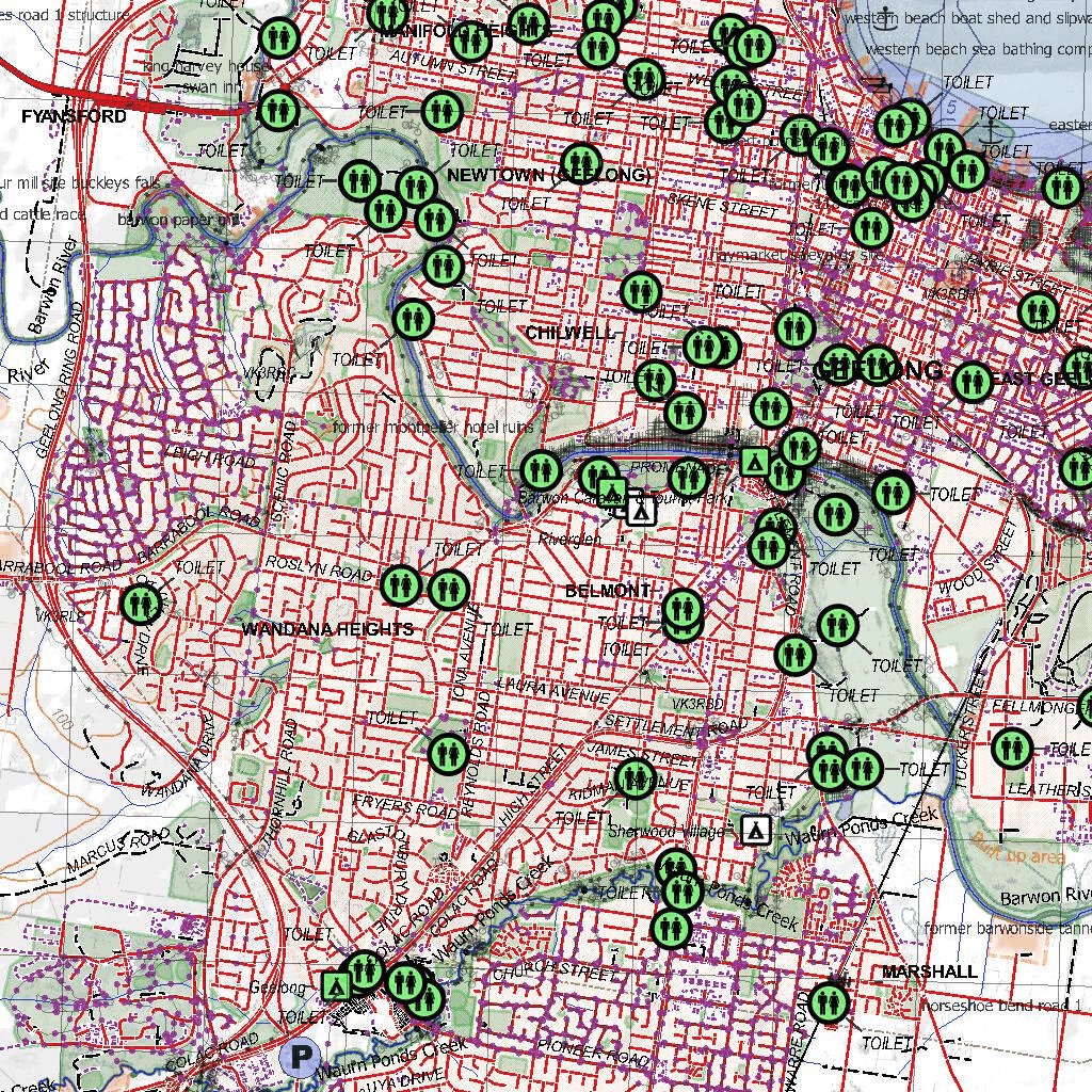 Getlost Map 7721-7821 GEELONG-SORRENTO Victoria Topographic Map V16b 1: ...