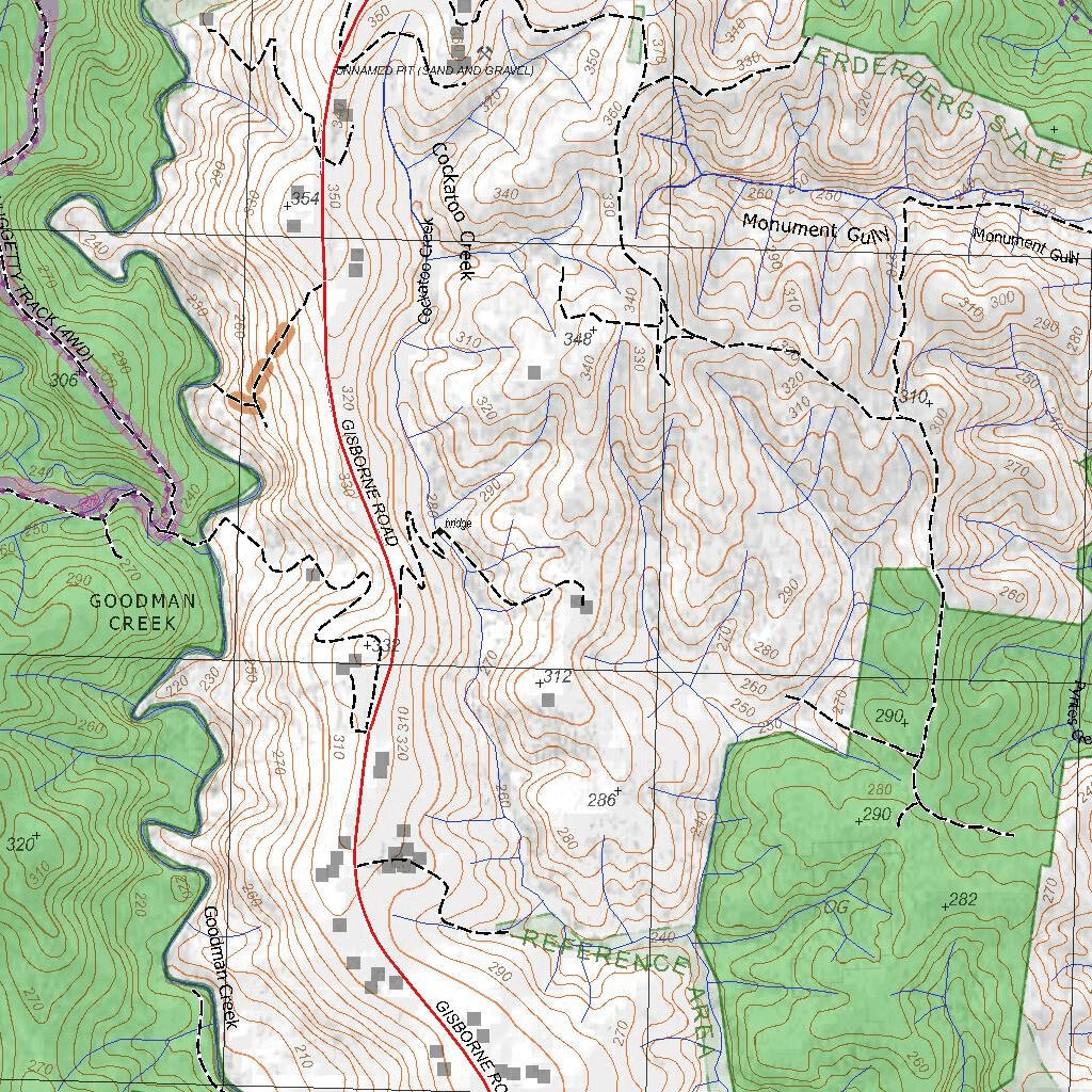 Getlost Map 7722-1 BACCHUS MARSH Victoria Topographic Map V16b 1:25,000 ...