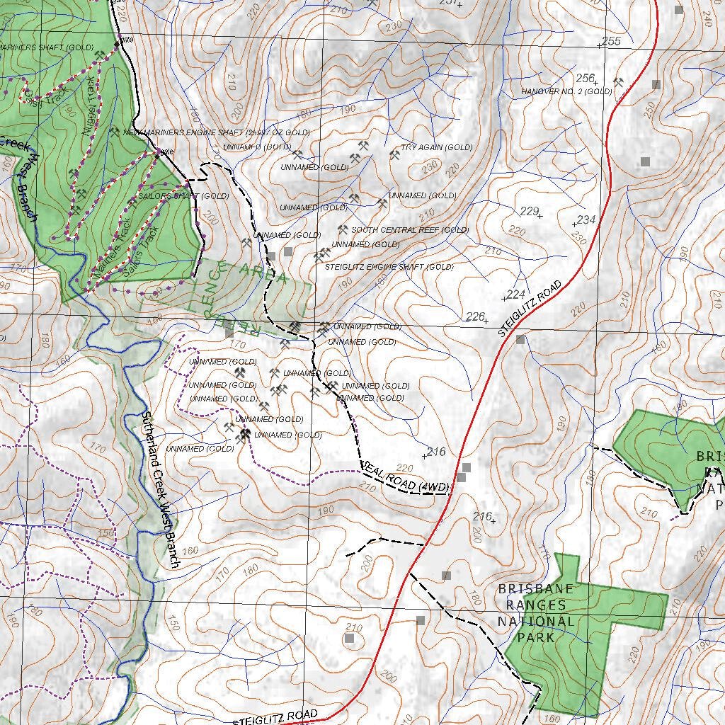 Getlost Map 7722-3 MEREDITH Victoria Topographic Map V16b 1:25,000 by ...