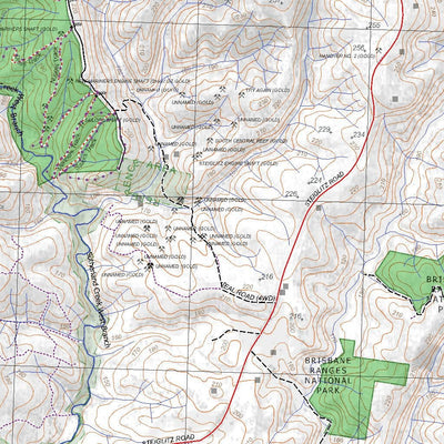 Getlost Maps Getlost Map 7722-3 MEREDITH Victoria Topographic Map V16b 1:25,000 digital map