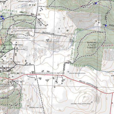 Getlost Maps Getlost Map 7722-4 BALLAN Victoria Topographic Map V16b 1:25,000 digital map