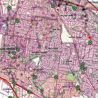 Getlost Maps Getlost Map 7722-7822 BACCHUS MARSH-MELBOURNE Victoria Topographic Map V16b 1:75,000 digital map