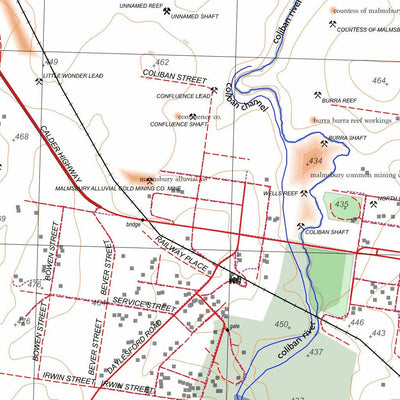 Getlost Maps Getlost Map 7723-1-S MALMSBURY SOUTH Topographic Map V10e 1:25,000 bundle exclusive