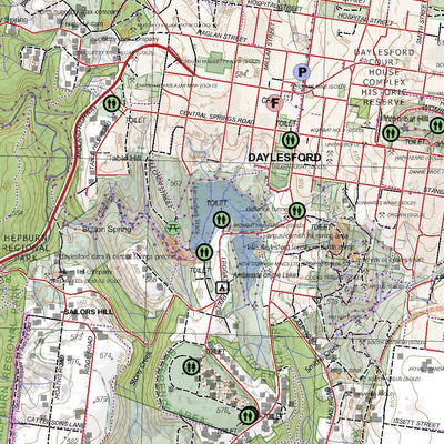 Getlost Maps Getlost Map 7723-3 DAYLESFORD Victoria Topographic Map V16b 1:25,000 digital map