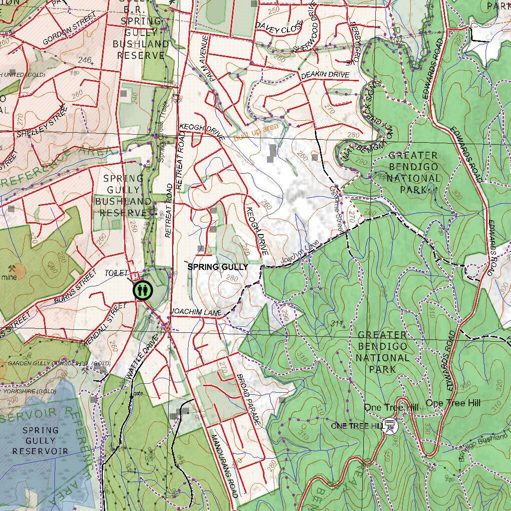 Getlost Map 7724-2 BENDIGO Victoria Topographic Map V16b 1:25,000 by ...