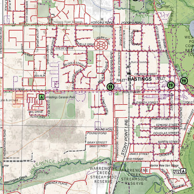 Getlost Maps Getlost Map 7921-3 HASTINGS Victoria Topographic Map V16b 1:25,000 digital map