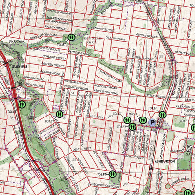 Getlost Maps Getlost Map 7922-3 RINGWOOD Victoria Topographic Map V16b 1:25,000 digital map