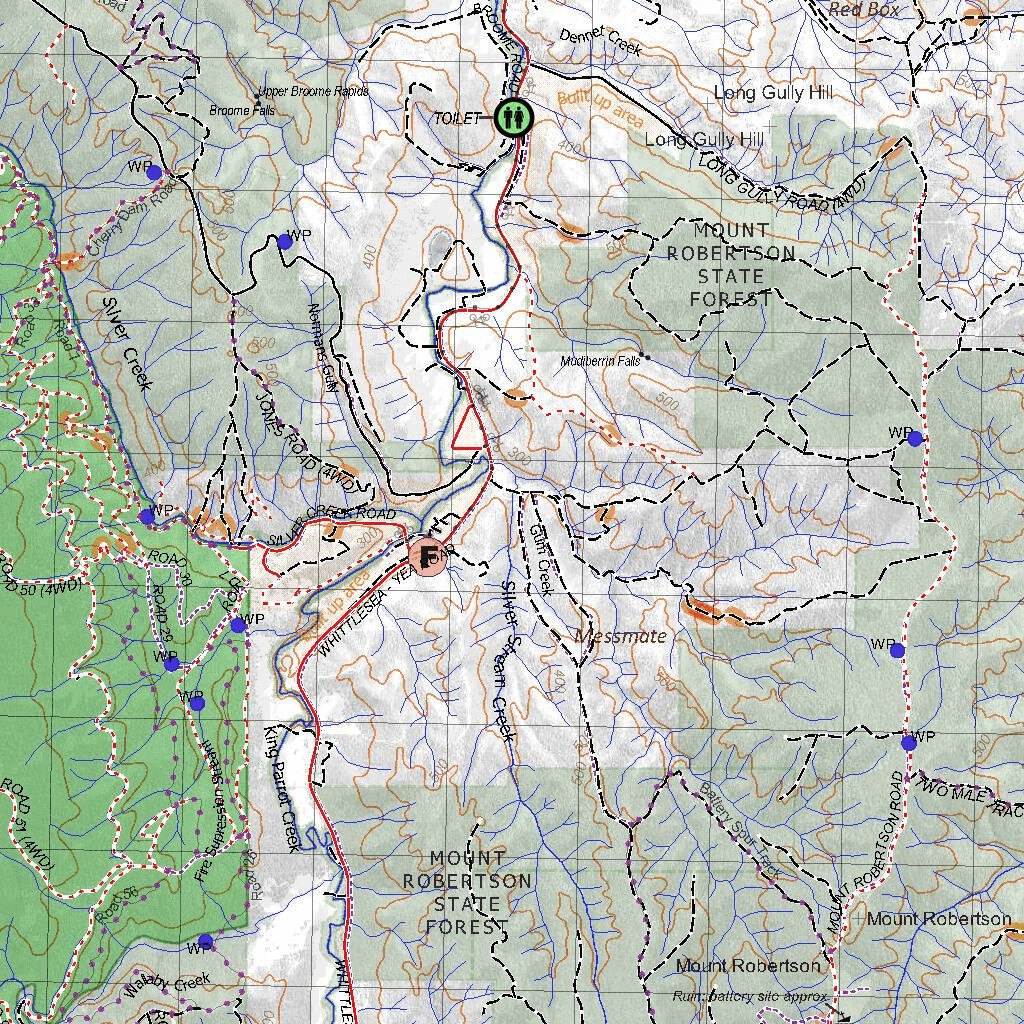 Getlost Map 7923-8023 YEA-ALEXANDRA Victoria Topographic Map V16b 1: ...