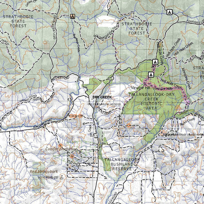 Getlost Map 7924-8024 NAGAMBIE-EUROA Victoria Topographic Map V16b 1: ...