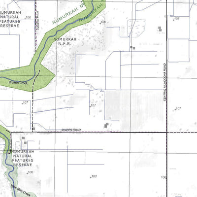 Getlost Maps Getlost Map 7925-1 NUMURKAH Victoria Topographic Map V16b 1:25,000 digital map