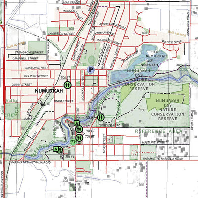 Getlost Maps Getlost Map 7925-1 NUMURKAH Victoria Topographic Map V16b 1:25,000 digital map