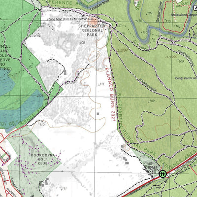 Getlost Maps Getlost Map 7925-2 SHEPPARTON Victoria Topographic Map V16b 1:25,000 digital map