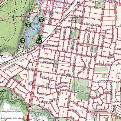 Getlost Maps Getlost Map 7925-2 SHEPPARTON Victoria Topographic Map V16b 1:25,000 digital map