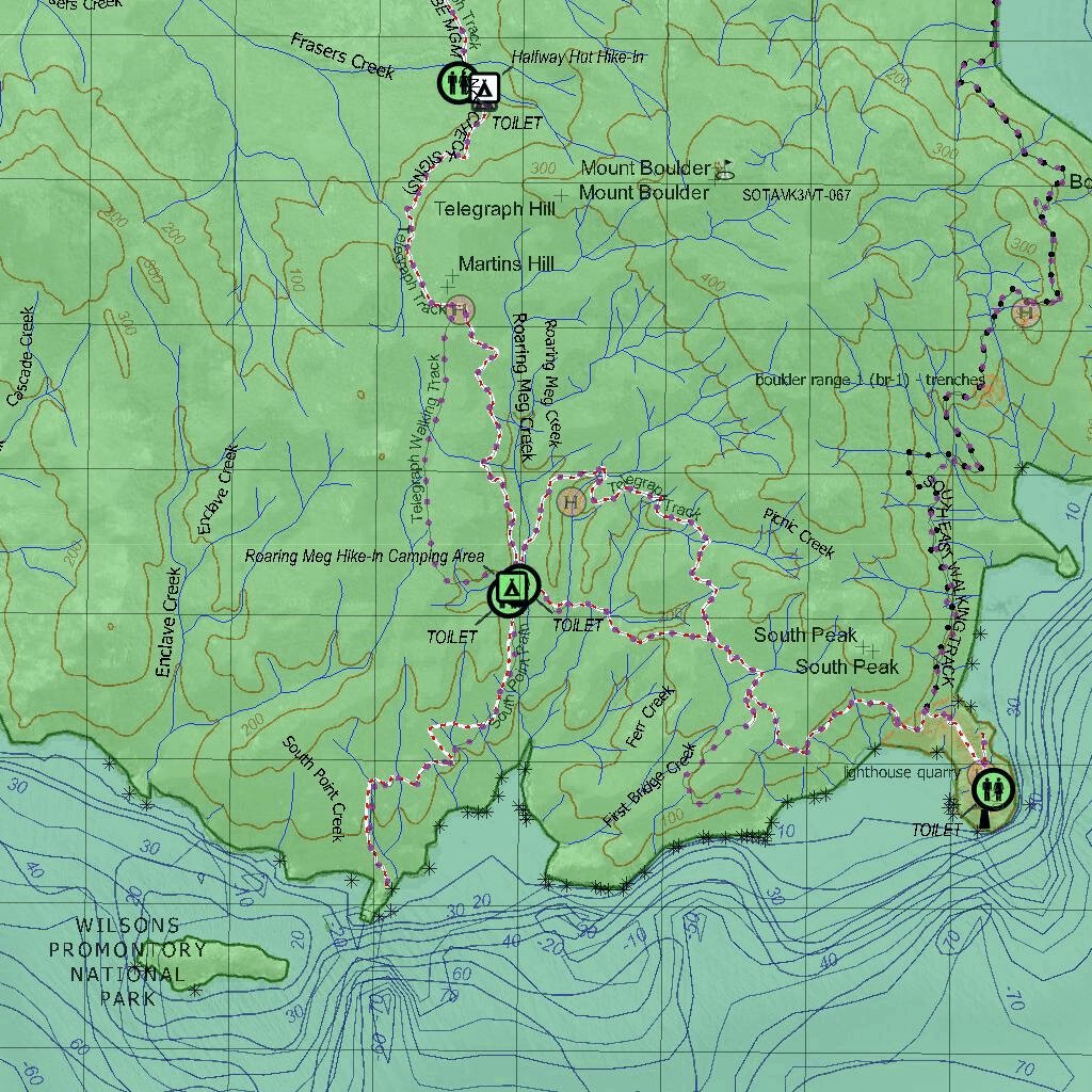 Getlost Map 8119 WILSONS PROMONTORY Victoria Topographic Map V16b 1: ...