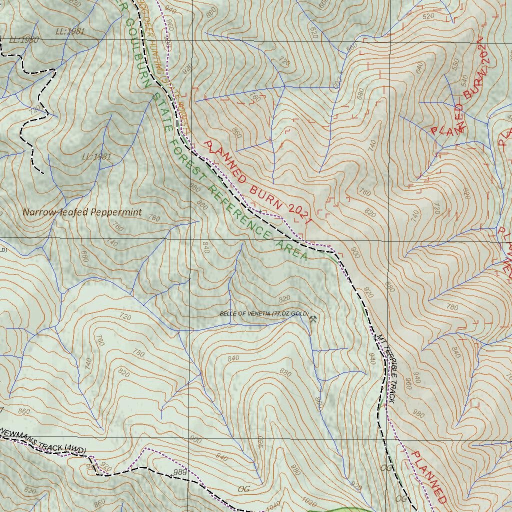 Getlost Map 8123-3 JAMIESON Victoria Topographic Map V16b 1:25,000 by ...