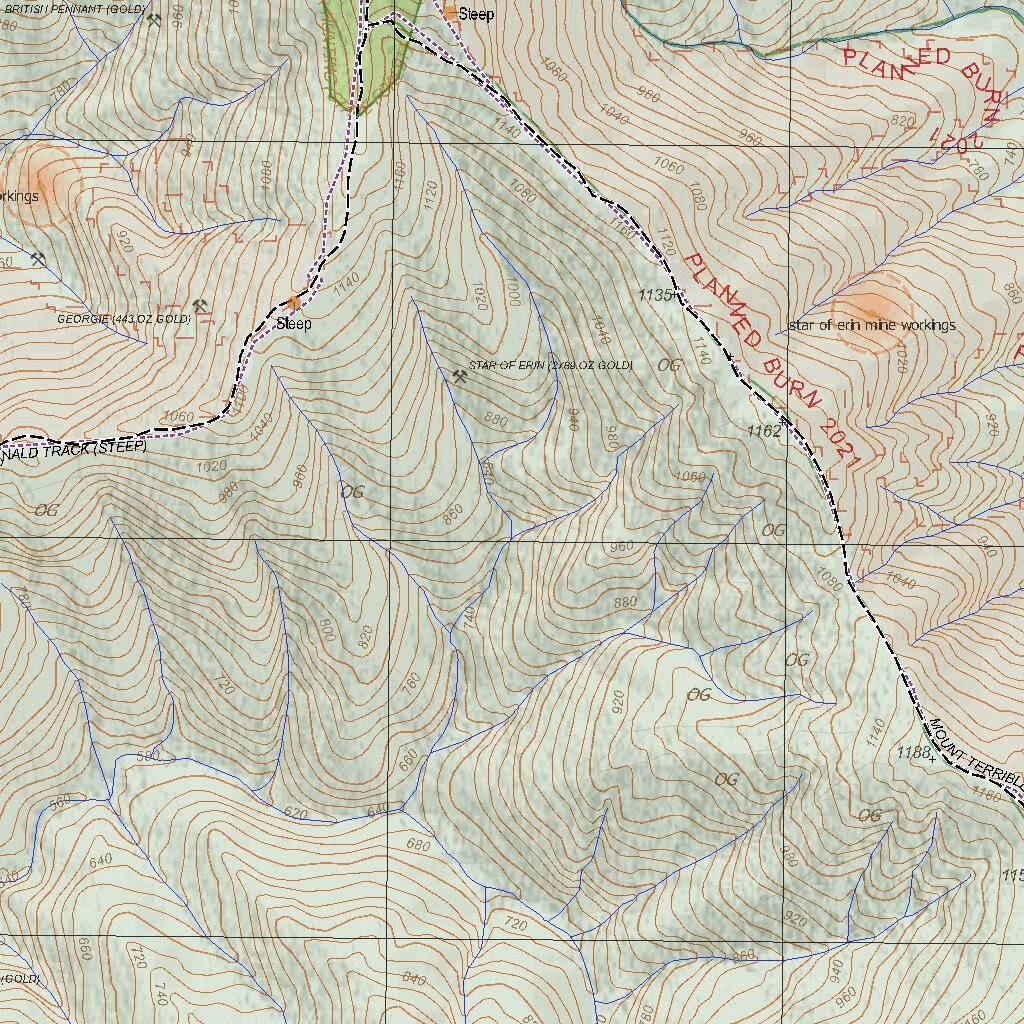 Getlost Map 8123-3 JAMIESON Victoria Topographic Map V16b 1:25,000 by ...