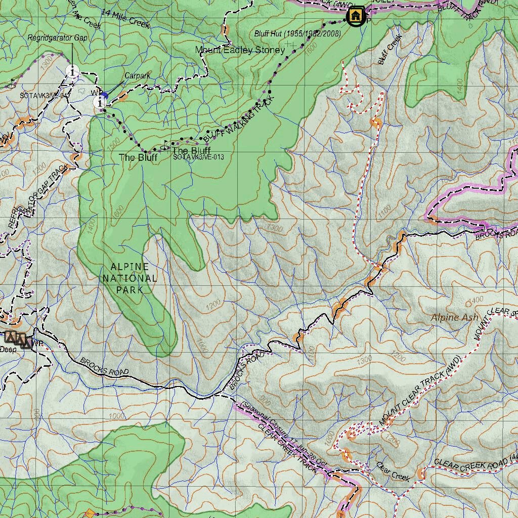 Getlost Map 8123-8223 MANSFIELD-HOWITT Victoria Topographic Map V16b 1: ...