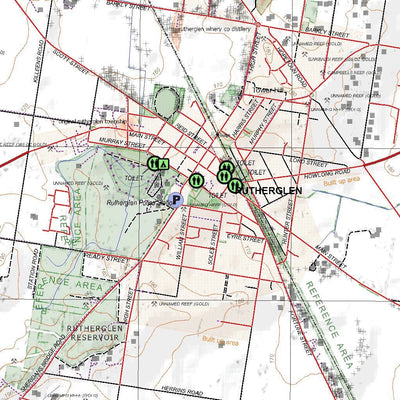 Getlost Maps Getlost Map 8125-1 WAHGUNYAH Victoria Topographic Map V16b 1:25,000 digital map