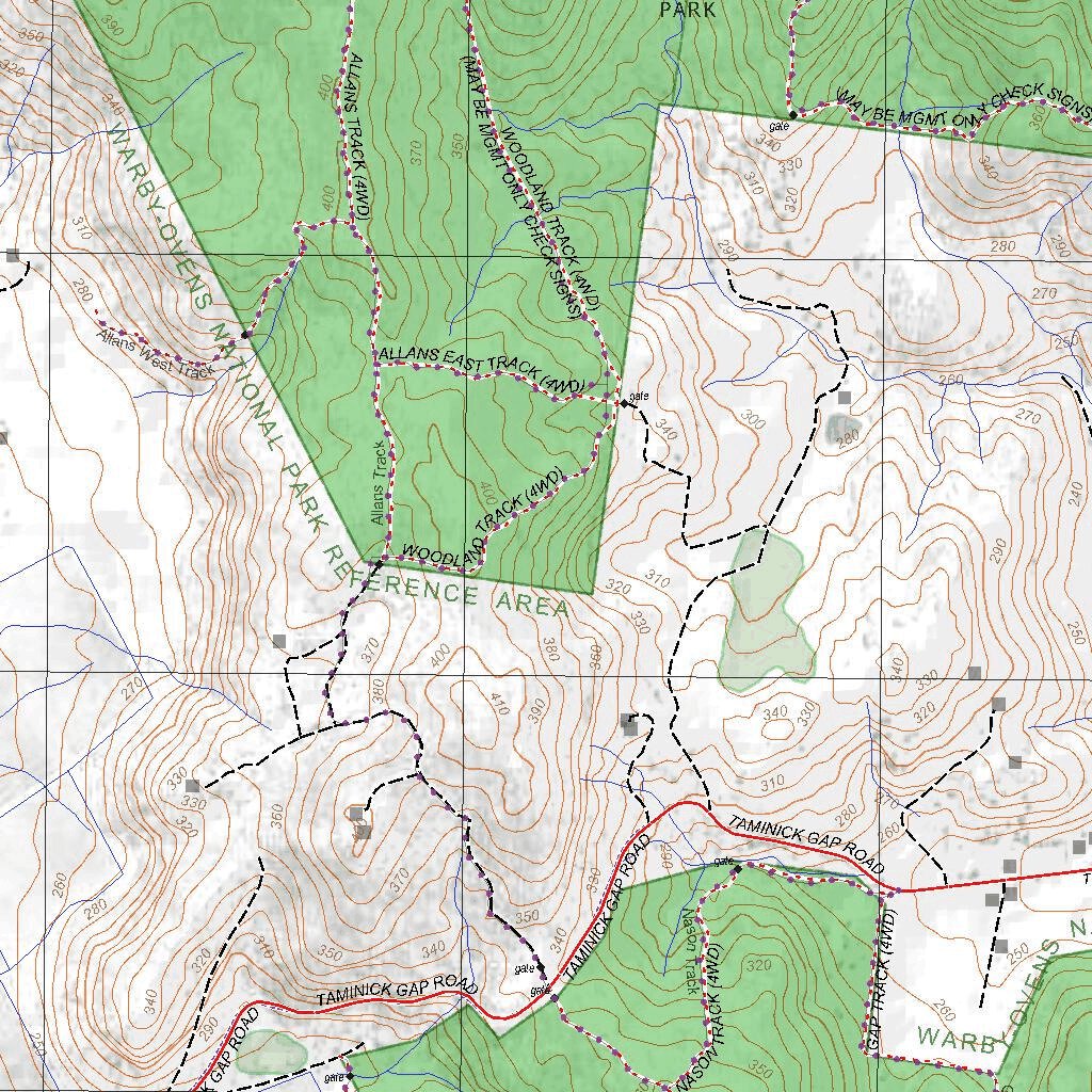 Getlost Map 8125-3 GLENROWAN Victoria Topographic Map V16b 1:25,000 by ...