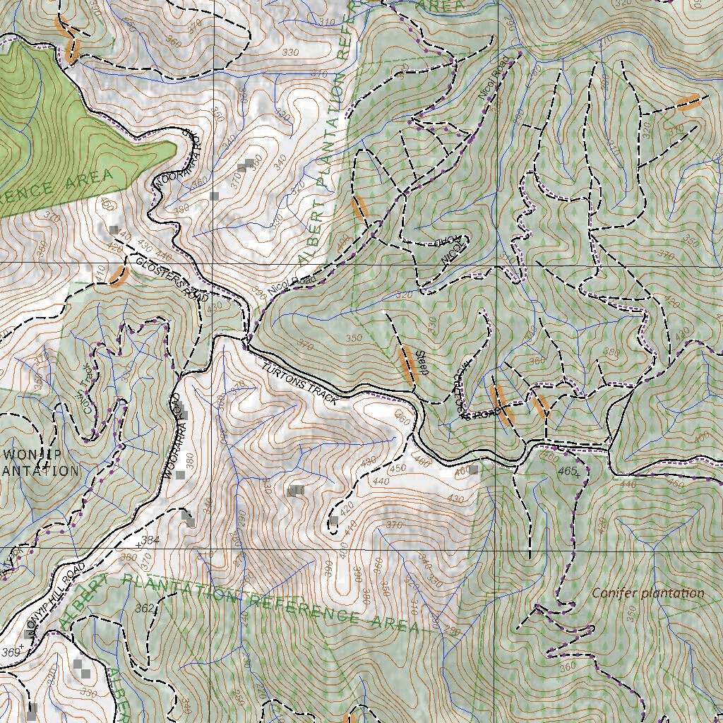 Getlost Map 81254-1 TOORA Victoria Topographic Map V16b 1:25,000 by ...