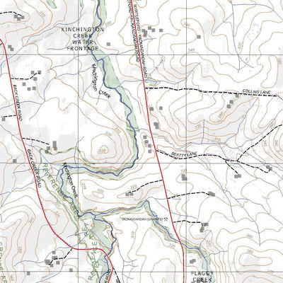 Getlost Maps Getlost Map 8225-2 YACKANDANDAH Victoria Topographic Map V16b 1:25,000 digital map
