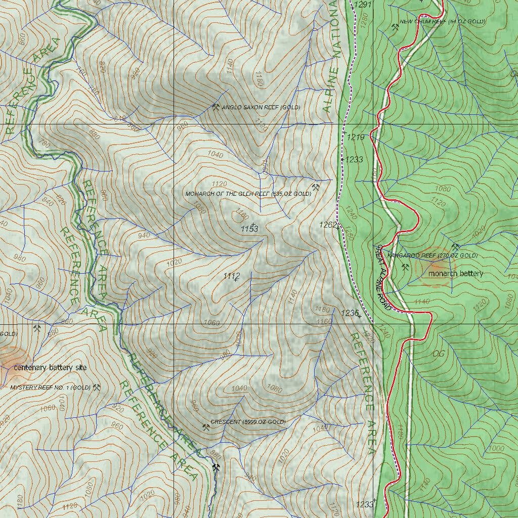 Getlost Map 8324-3 FEATHERTOP Victoria Topographic Map V16b 1:25,000 by ...