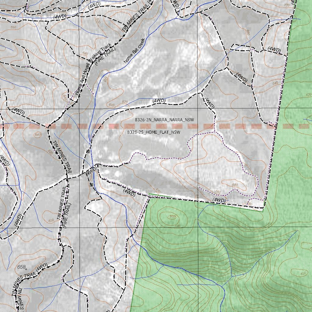 Getlost Map 8326-2 WOOMARGAMA Victoria Topographic Map V16b 1:25,000 by ...