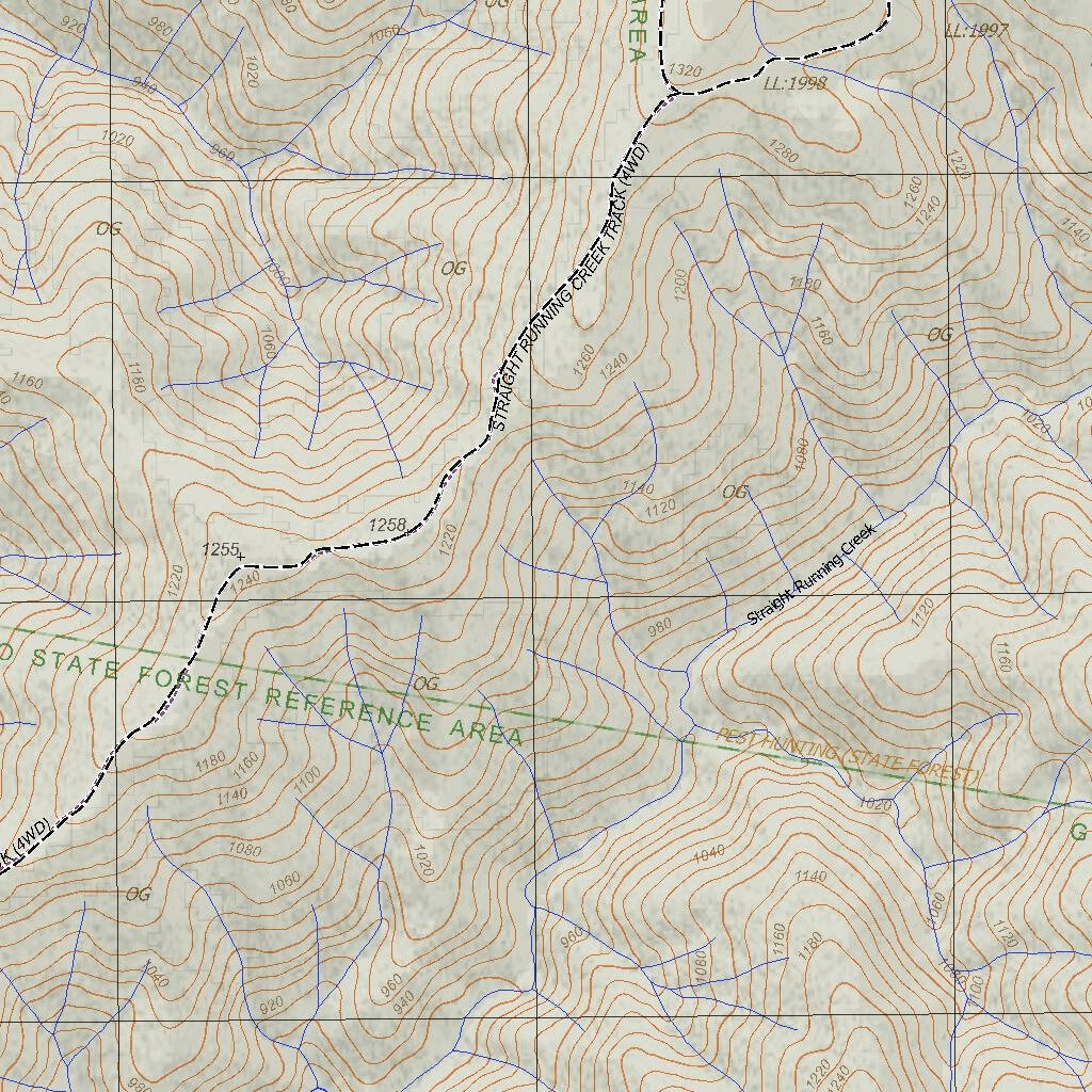 Getlost Map 8424-1 GIBBO Victoria Topographic Map V16b 1:25,000 by ...