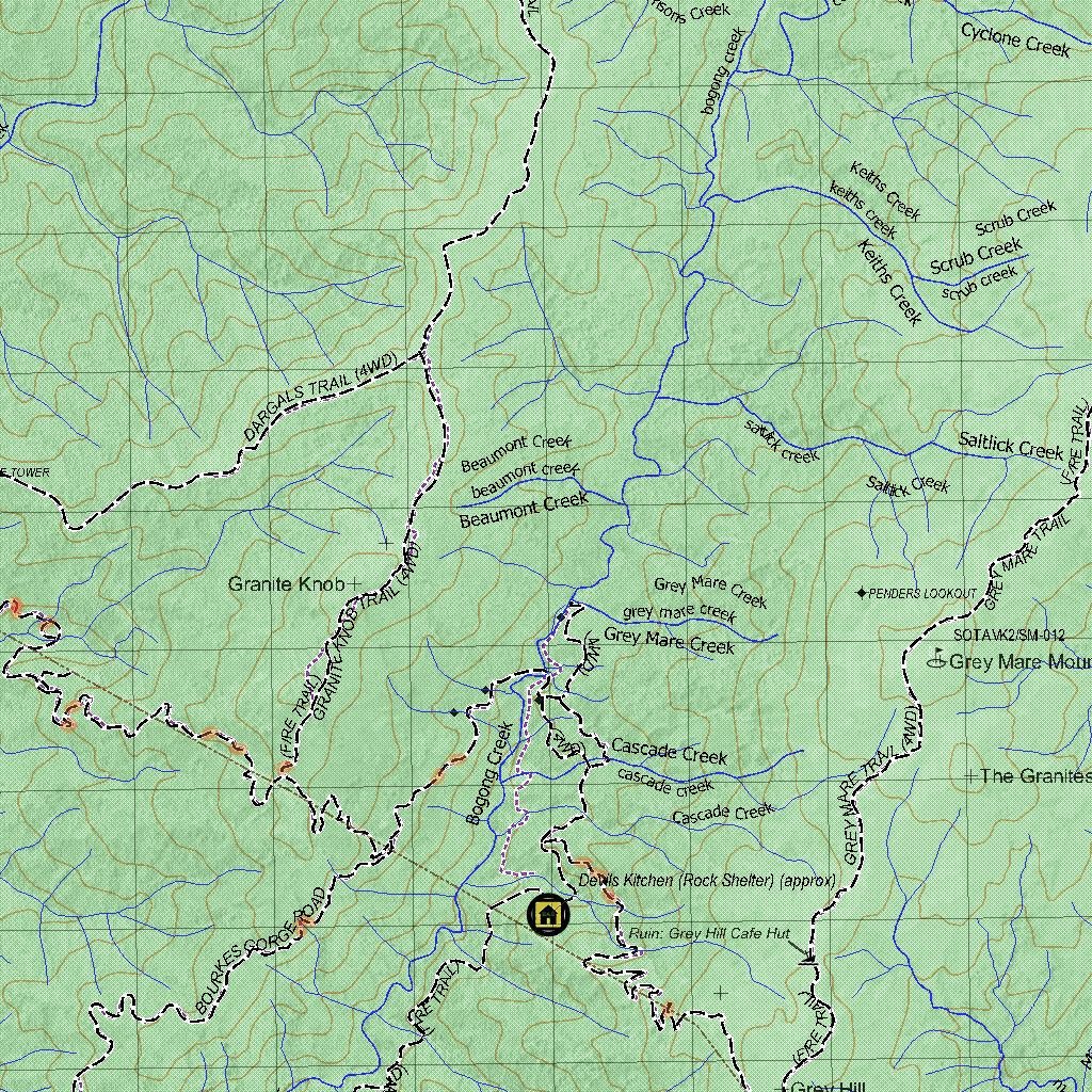 Getlost Map 8525 KOSCIUSZKO Victoria Topographic Map V16b 1:75,000 by ...