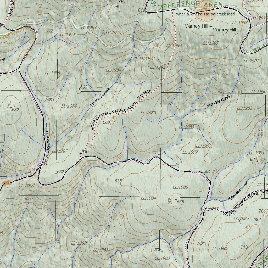 Getlost Map 85422-2 NEERIM Victoria Topographic Map V16b 1:25,000 by ...