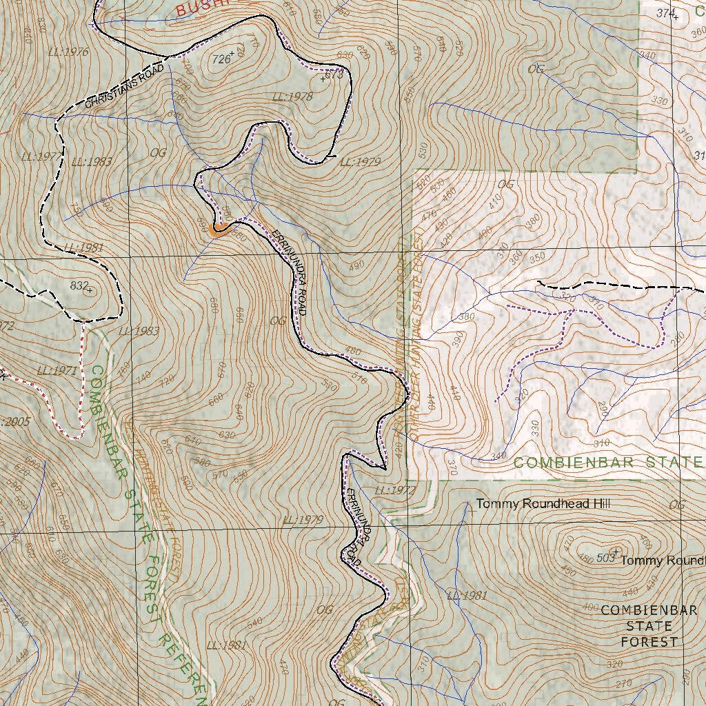 Getlost Map 8623-2 ELLERY Victoria Topographic Map V16b 1:25,000 by ...