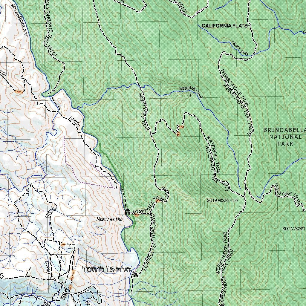 Brindabella Ranges Map Getlost Map 8627 BRINDABELLA NSW Topographic Map V15 1:75,000 by ...